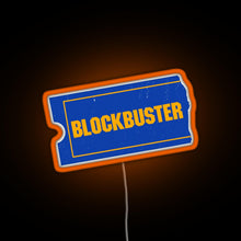 Load image into Gallery viewer, Blockbuster Video Logo RGB neon sign orange