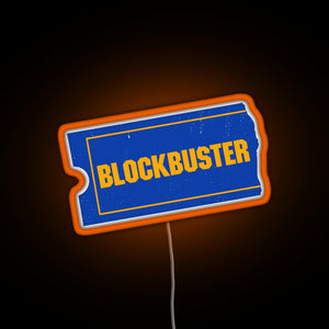 Blockbuster Video Logo RGB neon sign orange