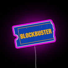 Load image into Gallery viewer, Blockbuster Video Logo RGB neon sign  pink