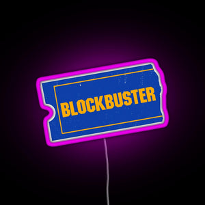 Blockbuster Video Logo RGB neon sign  pink