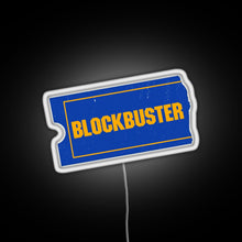 Load image into Gallery viewer, Blockbuster Video Logo RGB neon sign white 