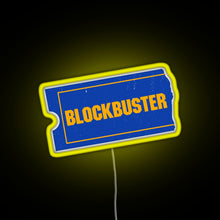 Load image into Gallery viewer, Blockbuster Video Logo RGB neon sign yellow