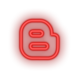 red blogger social network brand logo led neon factory