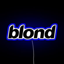 Load image into Gallery viewer, blond RGB neon sign blue