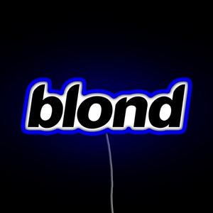 blond RGB neon sign blue