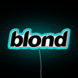 blond RGB neon sign lightblue 