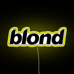 blond RGB neon sign yellow