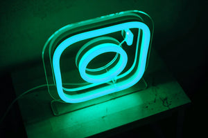instagram neon sign for table