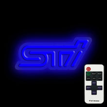 Load image into Gallery viewer, Blue logo STI car wall neon lights