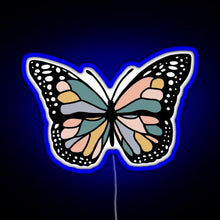 Load image into Gallery viewer, Boho Butterfly RGB neon sign blue