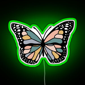 Boho Butterfly RGB neon sign green