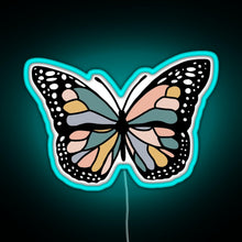 Load image into Gallery viewer, Boho Butterfly RGB neon sign lightblue 