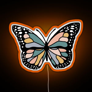 Boho Butterfly RGB neon sign orange