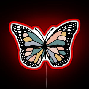 Boho Butterfly RGB neon sign red