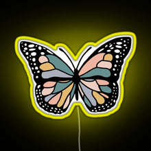 Load image into Gallery viewer, Boho Butterfly RGB neon sign yellow