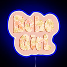 Load image into Gallery viewer, Boho girl RGB neon sign blue