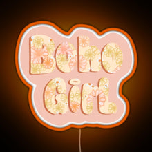 Load image into Gallery viewer, Boho girl RGB neon sign orange