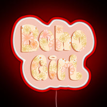 Load image into Gallery viewer, Boho girl RGB neon sign red