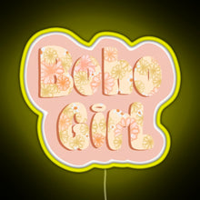 Load image into Gallery viewer, Boho girl RGB neon sign yellow