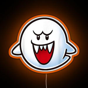 Boo Face RGB neon sign orange