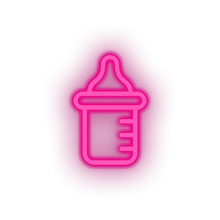 Load image into Gallery viewer, pink bottle milk family children formula care child kid baby led neon factory