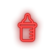 Load image into Gallery viewer, red bottle milk family children formula care child kid baby led neon factory