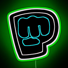 Load image into Gallery viewer, Brofist Logo Pewdiepie RGB neon sign green