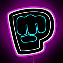 Load image into Gallery viewer, Brofist Logo Pewdiepie RGB neon sign  pink