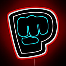 Load image into Gallery viewer, Brofist Logo Pewdiepie RGB neon sign red