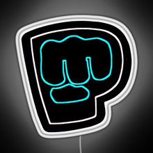 Load image into Gallery viewer, Brofist Logo Pewdiepie RGB neon sign white 