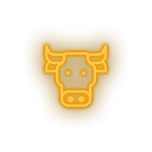 Load image into Gallery viewer, warm_white bufalo led animal buffalo cape cartoon fauna herbivore zoo neon factory
