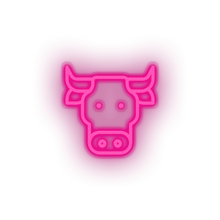 Load image into Gallery viewer, pink bufalo led animal buffalo cape cartoon fauna herbivore zoo neon factory