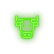 Load image into Gallery viewer, green bufalo led animal buffalo cape cartoon fauna herbivore zoo neon factory