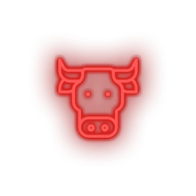 Load image into Gallery viewer, red bufalo led animal buffalo cape cartoon fauna herbivore zoo neon factory