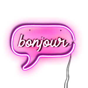 Neon sign french bonjour