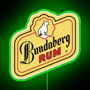 Bundaberg Rum logo RGB neon sign green