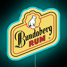 Load image into Gallery viewer, Bundaberg Rum logo RGB neon sign lightblue 