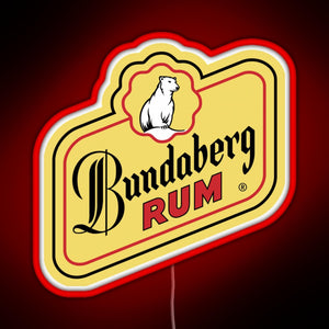 Bundaberg Rum logo RGB neon sign red