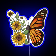 Load image into Gallery viewer, Butterfly RGB neon sign blue