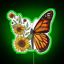 Load image into Gallery viewer, Butterfly RGB neon sign green
