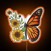 Load image into Gallery viewer, Butterfly RGB neon sign orange