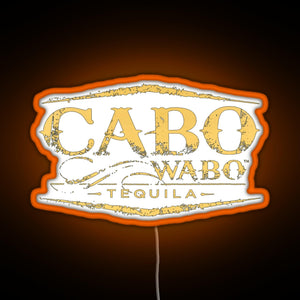 Cabo Wabo Tequila RGB neon sign orange