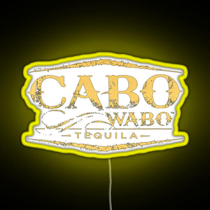 Cabo Wabo Tequila RGB neon sign yellow