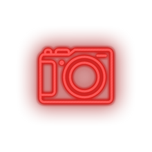 Load image into Gallery viewer, red camera led camera holiday photo shot tourism travel vacation neon factory