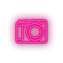Load image into Gallery viewer, pink camera led camera holiday photo shot tourism travel vacation neon factory