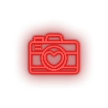 Load image into Gallery viewer, red camera led camera image love picture relationship romance valentine day neon factory
