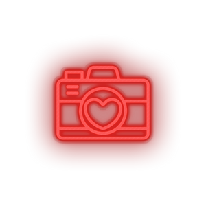 red camera led camera image love picture relationship romance valentine day neon factory