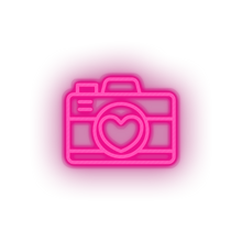 Load image into Gallery viewer, pink camera led camera image love picture relationship romance valentine day neon factory