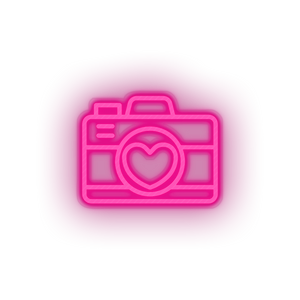 pink camera led camera image love picture relationship romance valentine day neon factory