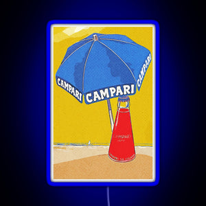 CAMPARI RETRO PICTURE RGB neon sign blue